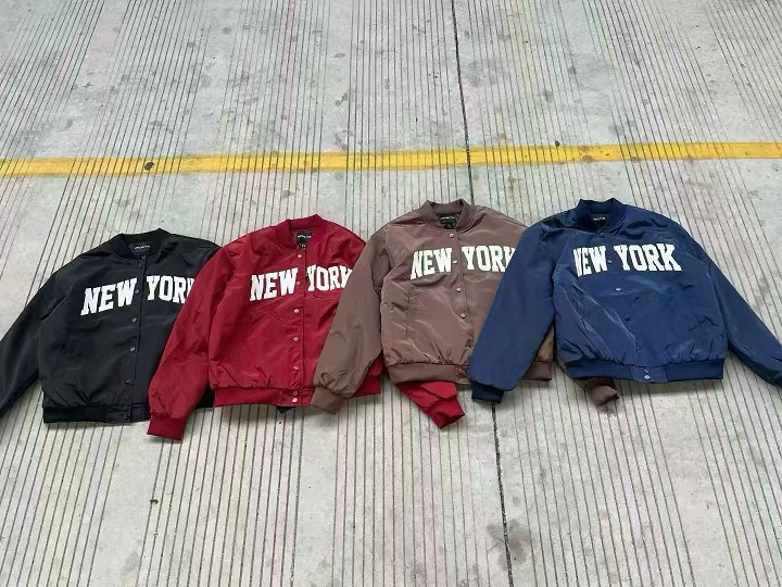 Ladies Baseball Jacket back view